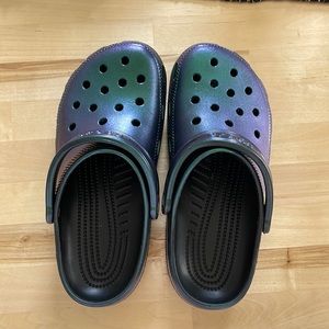 Limited Edition Black Iridescent Crocs - W9